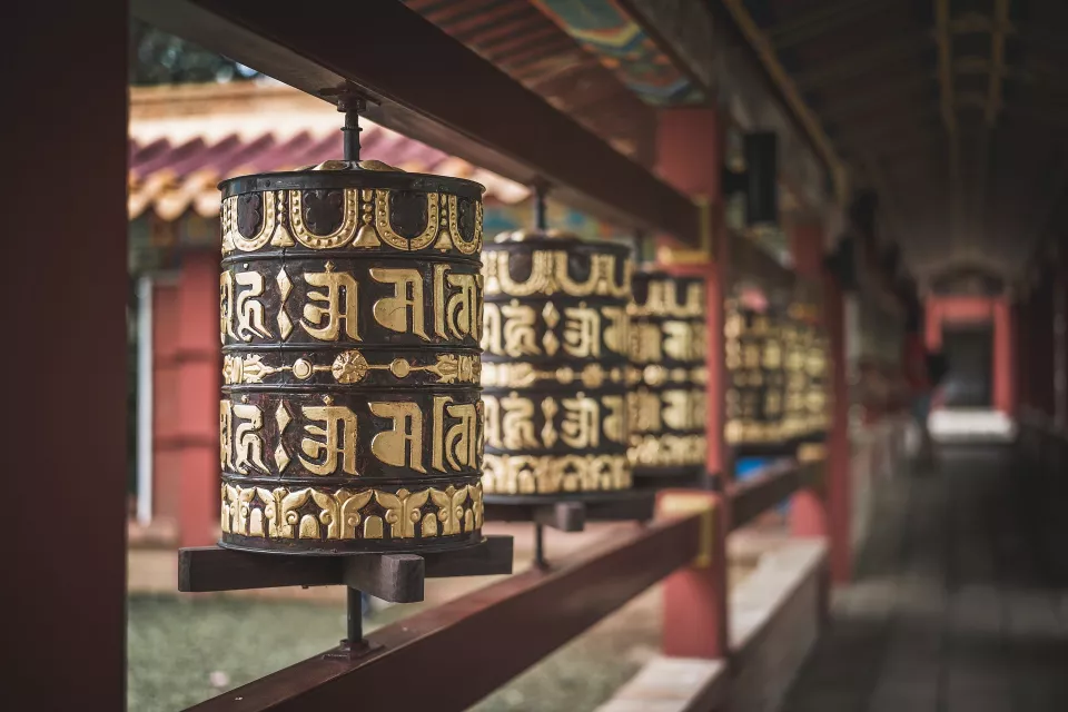 Gebetsmühlen in Tibet